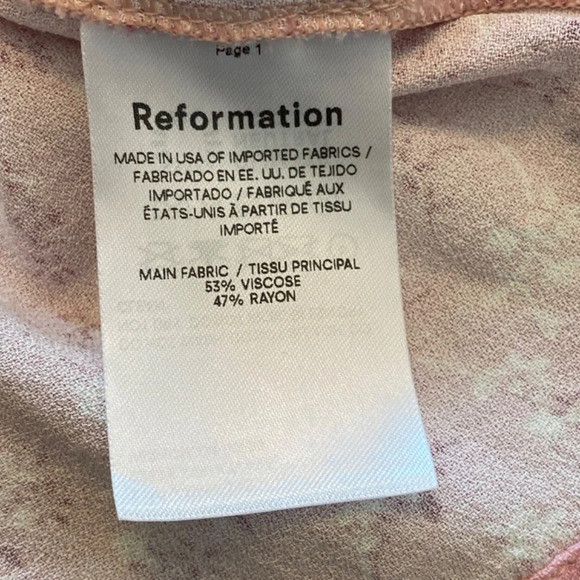 Reformation Rosalie Mini Dress Pink long sleeve 33782 - Picture 13 of 16